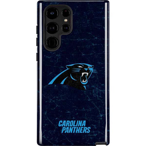 NFL Carolina Panthers Distressed Galaxy S25 Ultra Impact Case